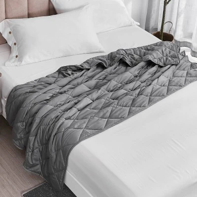 50"x60" 10lbs Tencel Weighted Throw Blanket Gray - Rejuve 1 50"x60" 10lbs Tencel Weighted Throw Blanket Gray - Rejuve
