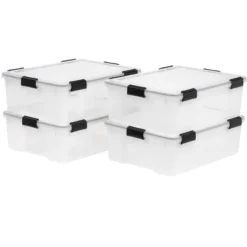 IRIS USA WEATHERPRO Airtight Plastic Storage Bin With Lid And Seal And Secure Latching Buckles -Home Decoration Store GUEST 01350650 a6c0 415f 8ba8 17608b5d7069