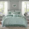 Aqua Gretchen Cotton Percale Comforter Set 9pc