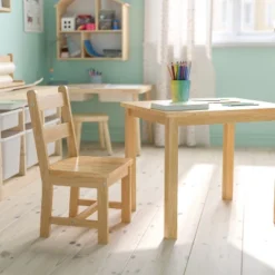 Flash Furniture Kids Solid Hardwood Table And Chair Set For Playroom, Bedroom, Kitchen - 3 Piece Set 21 Flash Furniture Kids Solid Hardwood Table And Chair Set For Playroom, Bedroom, Kitchen - 3 Piece Set -Home Decoration Store GUEST 033cb6e0 d960 4df6 bd13 b4185f5a1698