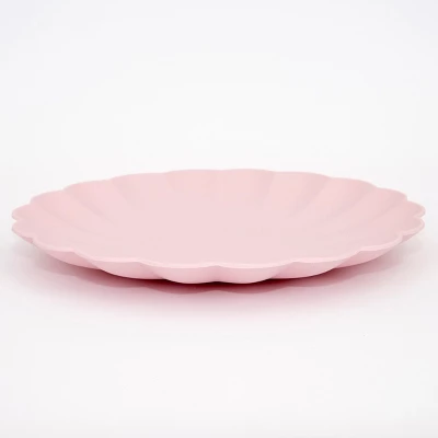 Meri-Meri Meri Meri Large Pink Reusable Bamboo Plates (Pack Of 6) 2 Meri-Meri Meri Meri Large Pink Reusable Bamboo Plates (Pack Of 6) - Image 2