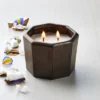 Octagonal Ceramic Cashmere & Suede Fall Jar Candle Metallic Bronze - Hearth & Hand™ With Magnolia