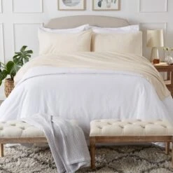 New Arrival 1 Great Bay Home Cotton T-Shirt Jersey Knit Flannel Sheet Set
