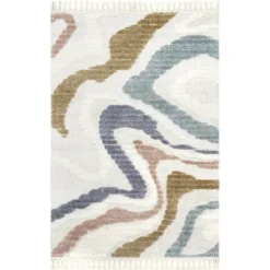 NuLOOM Abstract Striped Kids Tassel Area Rug -Home Decoration Store GUEST 05d58f93 24b0 4c7a b7bd 479bc95ee3c9