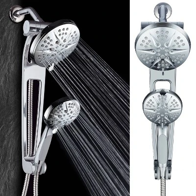 6" 48 Setting Hotelspa Aquabar High Pressure Luxury Three-Way Handheld Shower Head Combo Chrome - AquaDance 5 6" 48 Setting Hotelspa Aquabar High Pressure Luxury Three-Way Handheld Shower Head Combo Chrome - AquaDance - Image 5