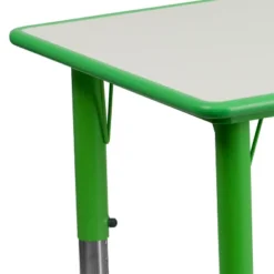 Emma And Oliver 23.625"W X 47.25"L Rectangular Plastic Height Adjustable Activity Table -Home Decoration Store GUEST 0672bb01 5201 400b bd1a 7ebe025b1a5d 1