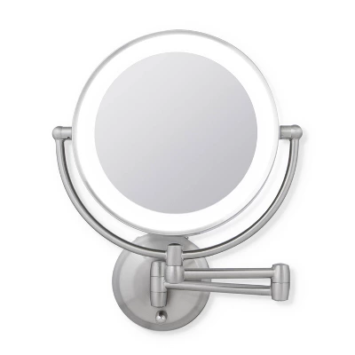 11" Round LED Wall Mount Powered By Battery Or Adaptor Makeup Mirror - Zadro 8 11" Round LED Wall Mount Powered By Battery Or Adaptor Makeup Mirror - Zadro - Image 8