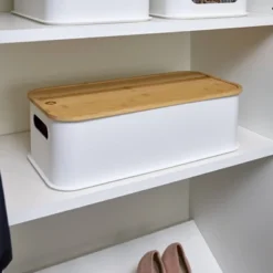 Large Handled Bin With Bamboo Lid Coconut - IDESIGN 7 Large Handled Bin With Bamboo Lid Coconut - IDESIGN -Home Decoration Store GUEST 07b45f04 4f89 41db 8e55 f7e7fde4dac7