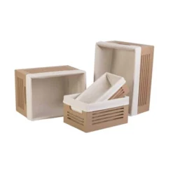 Creative Scents Wooden Tan Storage Bins - Extra Small -Home Decoration Store GUEST 088b0e0b 5bd1 401b 8ff6 c07467aaf1a7