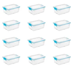 Sterilite Multipurpose 12 Quart Plastic Storage Container Tote Box With Secure Gasket Sealed Latching Lids For Home And Office Organization -Home Decoration Store GUEST 09962c1d 33ec 4dfe 9fcb 95f7c4ee4408