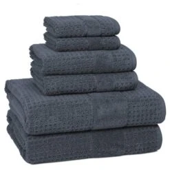 6pc Checkered Bath Towel Set - Cassadecor -Home Decoration Store GUEST 09b8de58 fbb2 40e3 a7dd 04d29dc424d4