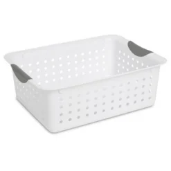 Home Decoration Store 39 Sterilite Ultra Ventilated Open Top Plastic Storage Organizer Basket With Gray Contoured Carrying Handles