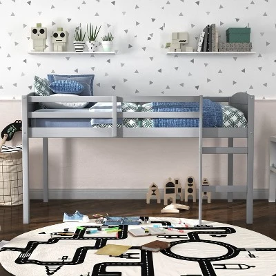 Twin Alexis Wood Arch Loft Bed - Hillsdale Furniture 1 Twin Alexis Wood Arch Loft Bed - Hillsdale Furniture