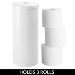 MDesign Toilet Tissue Roll Holder Canister Stand, Stores 3 Rolls, 2 Pack -Home Decoration Store GUEST 0beb8ff2 3e25 4c7a bd4b e74aefa0a64a