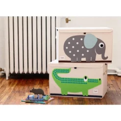 3 Sprouts Collapsible Toy Chest Storage Organizer Bin For Boys And Girls Playroom Bundle With Dinosaur And Elephant Designs (2 Pack) -Home Decoration Store GUEST 0c0d28cb 13c7 49d3 b544 274f4f0a3956