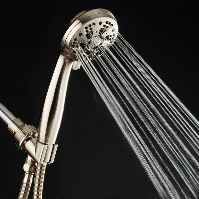 Six Setting High Pressure Luxury Hand Shower With 6' Hose Brushed Nickel - AquaDance 4 Six Setting High Pressure Luxury Hand Shower With 6' Hose Brushed Nickel - AquaDance - Image 4