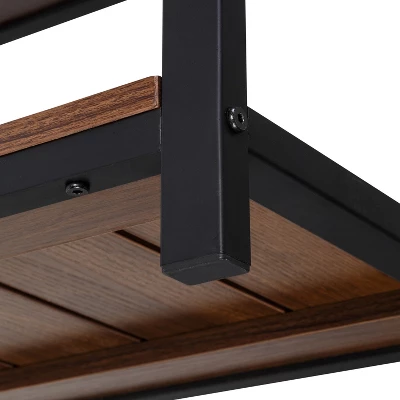 Honey-Can-Do Shoe Storage Bench Walnut 7 Honey-Can-Do Shoe Storage Bench Walnut - Image 7