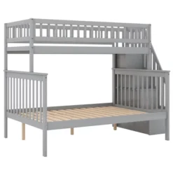 Twin Over Full Stairway Bunk Bed With Storage-ModernLuxe -Home Decoration Store GUEST 0e34097d 1b8c 41c3 92a8 37dba37d8814