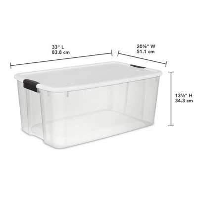 Sterilite 4 Sets Of 116-Quart & 6 Sets Of 18-Quart Heavy-Duty Stackable Clear Latch Lid Storage Container Tote For Home Organization 3 Sterilite 4 Sets Of 116-Quart & 6 Sets Of 18-Quart Heavy-Duty Stackable Clear Latch Lid Storage Container Tote For Home Organization - Image 3