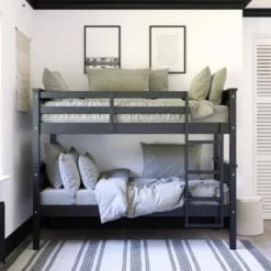 Twin Over Twin Miller Wood Bunk Bed - Room & Joy
