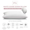 White Goose Down Pillow With 100% Certified RDS Down, And Removable Pillow Protector