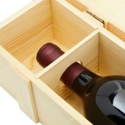 Bright Creations Wood Single Bottle Wine Gift Box, Pinewood Wooden Wine Crate Storage Case With Clasp For Birthday, Wedding, Housewarming -Home Decoration Store GUEST 14a42f27 03fb 4d25 a7d0 296a518bd8d1
