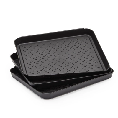 Farmlyn Creek 3 Pack Black Plastic Drip Shoe Mainstays Boot Tray For Entryway, Under Sink, 13.7 X 10.6 In 4 Farmlyn Creek 3 Pack Black Plastic Drip Shoe Mainstays Boot Tray For Entryway, Under Sink, 13.7 X 10.6 In - Image 4