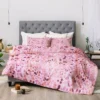 Queen/Full Schatzi Brown Jungle Cat Comforter Set Pink - Deny Designs