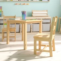 Flash Furniture Kids Solid Hardwood Table And Chair Set For Playroom, Bedroom, Kitchen - 3 Piece Set 22 Flash Furniture Kids Solid Hardwood Table And Chair Set For Playroom, Bedroom, Kitchen - 3 Piece Set -Home Decoration Store GUEST 1882cf28 c7a1 4042 ba69 bfdae0177e8d