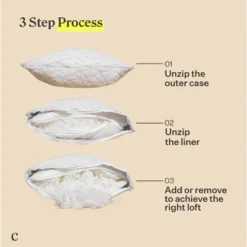 Coop Home Goods 20”x 54" Adjustable Memory Foam Body Pillow, Support Pillow - GREENGUARD Gold Certified - Lulltra Washable Cover - White (1 Pack) -Home Decoration Store GUEST 18d69073 0f95 4959 b55d 4e2895e18298