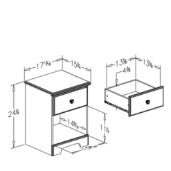 Summer Breeze 1 Drawer Nightstand Blueberry - South Shore -Home Decoration Store GUEST 1900149d 9594 48e6 8668 c6fd843a6057