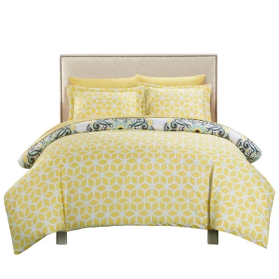 Ibiza Majorca Medallion Reversible 3 Piece Duvet Cover Set Yellow By Chic Home 1 Ibiza Majorca Medallion Reversible 3 Piece Duvet Cover Set Yellow By Chic Home