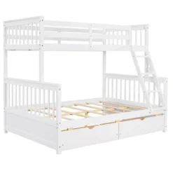 Twin Over Full Bunk Bed With Ladders And Two Storage Drawers-ModernLuxe -Home Decoration Store GUEST 1919ee72 a17e 4dfc a954 82be19e819c0
