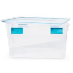 Sterilite 54 Quart Clear Plastic Stackable Storage Container Box Bin With Air Tight Gasket Seal Latching Lid Long Term Organizing Solution -Home Decoration Store GUEST 1a9cc49a bce9 453e a8d3 55c379d63cdb