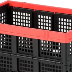 Magna Cart Tote 22" X 16" X 11" Lightweight Collapsible And Stackable Plastic Storage Crate For Home Offices And Garages, Black & Red 7 Magna Cart Tote 22" X 16" X 11" Lightweight Collapsible And Stackable Plastic Storage Crate For Home Offices And Garages, Black & Red -Home Decoration Store GUEST 1cadbd83 7697 4d71 a679 feb113593e54