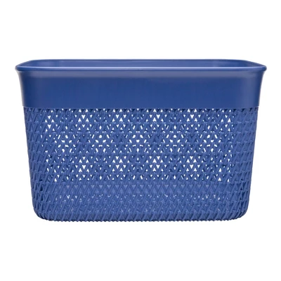Life Story 16 Quart Lightweight Heavy Duty Woven Trendy Storage Organizer Holder Bin Basket W/ Built In Handles For Household Storage, Blue (12 Pack) 2 Life Story 16 Quart Lightweight Heavy Duty Woven Trendy Storage Organizer Holder Bin Basket W/ Built In Handles For Household Storage, Blue (12 Pack) - Image 2
