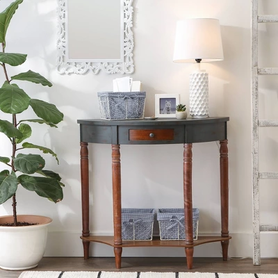 Design Imports Set Of 3 S Antique White Chicken Wire French Gingham Check Liner Baskets Blue/White 2 Design Imports Set Of 3 S Antique White Chicken Wire French Gingham Check Liner Baskets Blue/White - Image 2