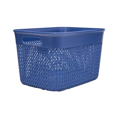 Life Story 16 Quart Lightweight Heavy Duty Woven Trendy Storage Organizer Holder Bin Basket W/ Built In Handles For Household Storage, Blue (12 Pack) 1 Life Story 16 Quart Lightweight Heavy Duty Woven Trendy Storage Organizer Holder Bin Basket W/ Built In Handles For Household Storage, Blue (12 Pack)