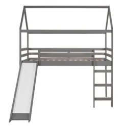 House Shape Twin Size Loft Bed With Slide, Gray - ModernLuxe 13 House Shape Twin Size Loft Bed With Slide, Gray - ModernLuxe -Home Decoration Store GUEST 20cd095e 3126 4a5e b4ff 2d77b85a2768