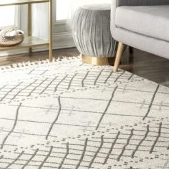 NuLOOM Alara Modern Trellis Tassel Area Rug -Home Decoration Store GUEST 221844c4 77b2 4df0 b76f 9178340a6e2b