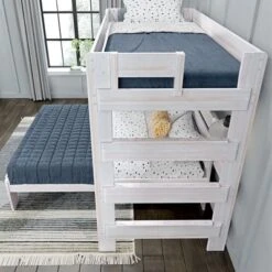 Max & Lily Farmhouse Twin Over Full L-Shaped Bunk Bed With Desk -Home Decoration Store GUEST 224ec98e b4ef 4c3e 9508 40dd42c3a990