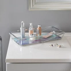 Geometric Tempered Glass Vanity Tank Tray Marble Metallic/Chrome - Home Details 5 Geometric Tempered Glass Vanity Tank Tray Marble Metallic/Chrome - Home Details -Home Decoration Store GUEST 22caa28c da79 460e 9885 4c5fc81c497e