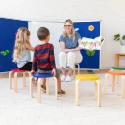 ECR4Kids Bentwood Stacking Stools For Kids, Playroom/Daycare Flexible Seating, 12" Height, 6-Piece -Home Decoration Store GUEST 22f35095 40bd 4ceb abf5 e893afb69b68