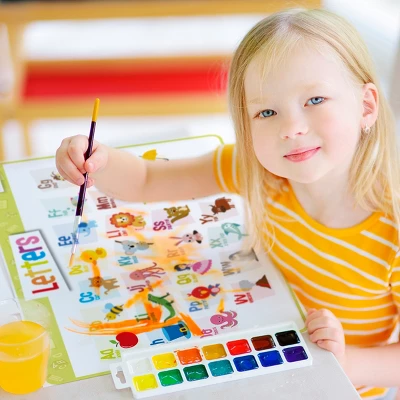 Merka Kids Toddler Silicone Placemat For Dining Table - Alphabet Letters, Numbers, Shapes And Colors Set Of 4 1 Merka Kids Toddler Silicone Placemat For Dining Table - Alphabet Letters, Numbers, Shapes And Colors Set Of 4