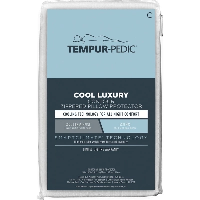 One Size Cool Luxury Contour Pillow Protector With Zipper Closure - Tempur-Pedic 2 One Size Cool Luxury Contour Pillow Protector With Zipper Closure - Tempur-Pedic - Image 2
