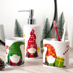 3pc Gnomes Bathroom Accessories Set - Allure Home Creations