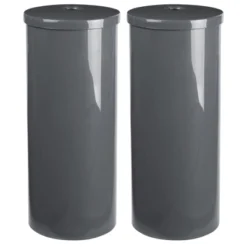 MDesign Toilet Tissue Roll Holder Canister Stand, Stores 3 Rolls, 2 Pack -Home Decoration Store GUEST 2468ca3f 2773 4a4f a229 ba926fb0b0cb