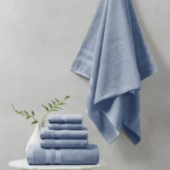6pc Plume Cotton Feather Touch Antimicrobial Bath Towel Set - Beautyrest