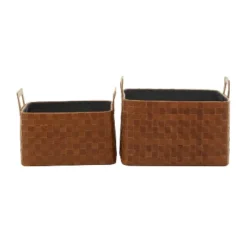 Set Of 2 Leather Magazine Holder - Olivia & May 9 Set Of 2 Leather Magazine Holder - Olivia & May -Home Decoration Store GUEST 27b29c0f e16b 4eb8 96bc 47e7e1ebc817