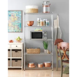 Whitmor Supreme 5 Tier Shelving Chrome Silver 6 Whitmor Supreme 5 Tier Shelving Chrome Silver -Home Decoration Store GUEST 28a69443 cedb 4d44 82eb 3fd91b56f0d2